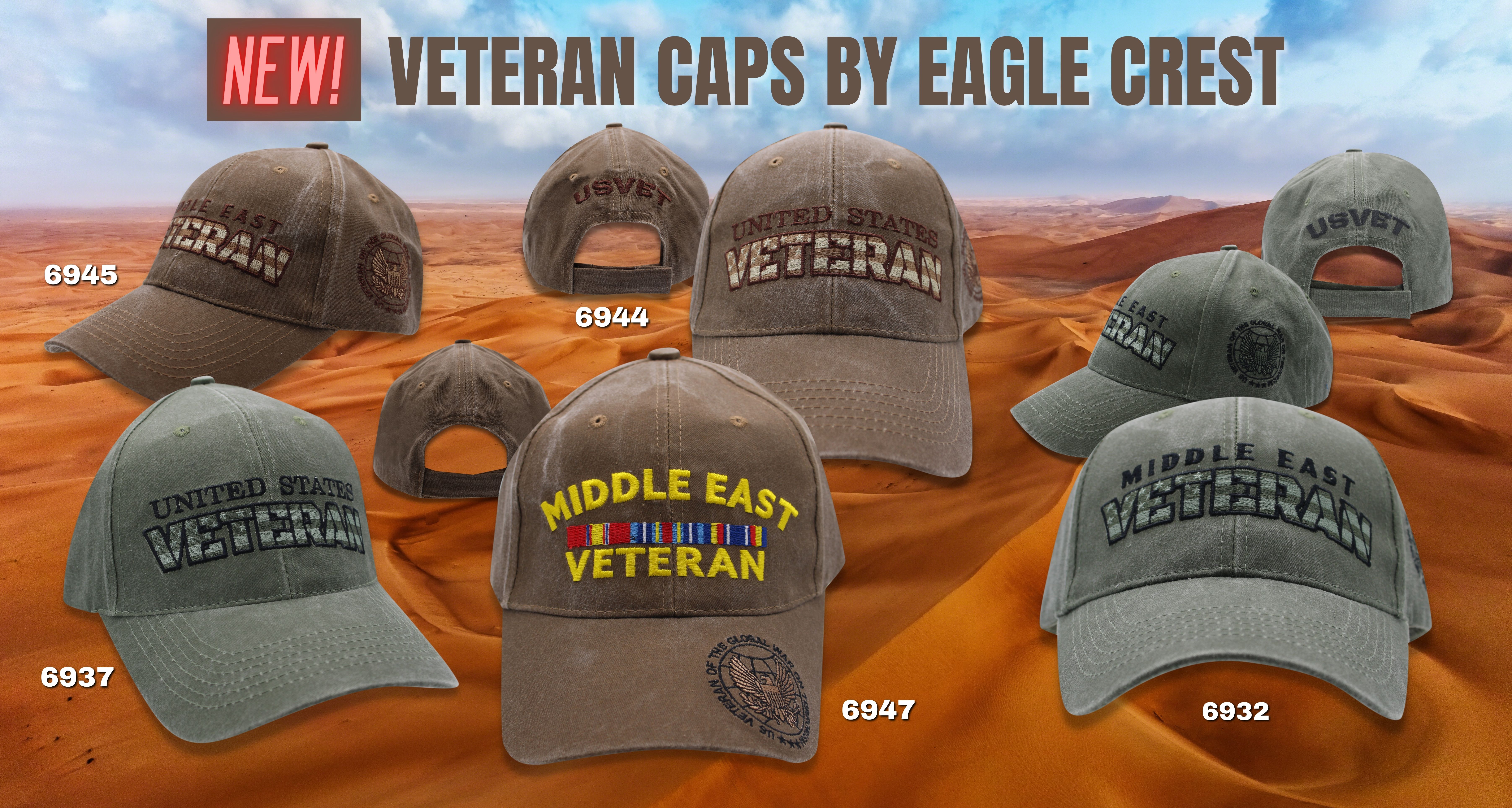 NEW Veteran Caps by Eagle Crest